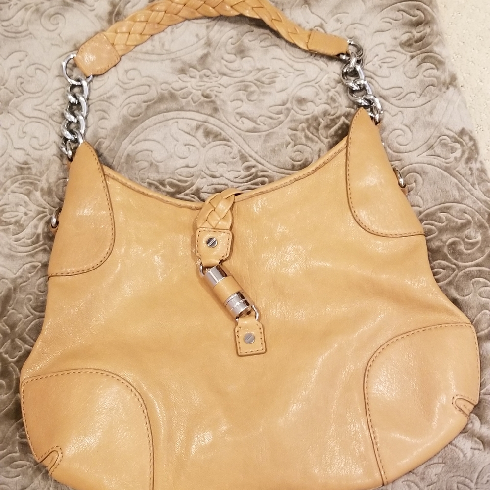 Michael Kors Tan Leather Hobo / Shoulder Bag Chain